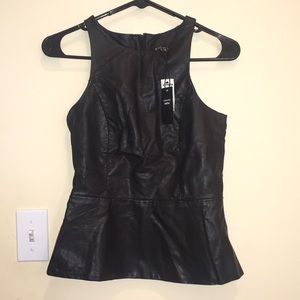 Express Faux Leather Tank Top